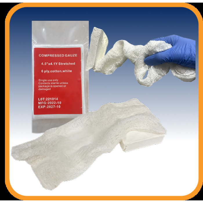 Кровоспинний бинт  Compressed Gauze 11,43 см Х 3,75 см