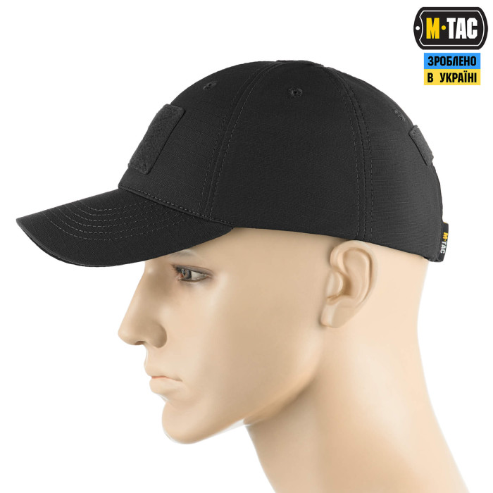 M-Tac бейсболка тактична Elite Flex ріп-стоп Black S/M