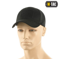 M-Tac бейсболка з липучкою та сіткою Flex ріп-стоп Black S/M