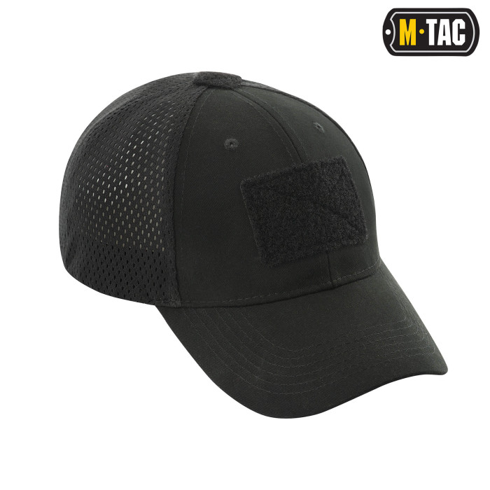 M-Tac бейсболка з липучкою та сіткою Flex ріп-стоп Black S/M