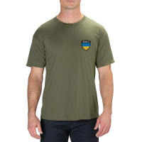 Футболка Military Green XL 5.11 з малюнком Tactical Shield Ukraine лімітована серія 41273-225
