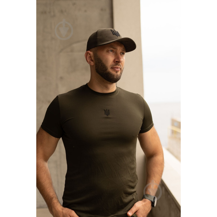 Футболка Dark Navy Blue 3XL Logos COOLMAX з вишивкою чорний Герб 04-09-00-0017