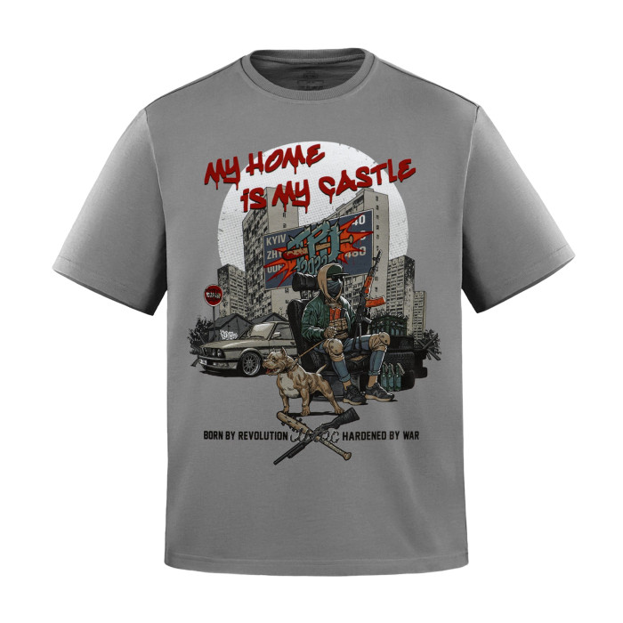 M-Tac футболка My Home is my Castle Oversize Light Grey 2XL