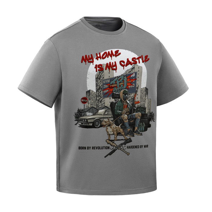 M-Tac футболка My Home is my Castle Oversize Light Grey 2XL