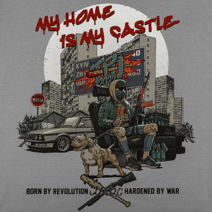 M-Tac футболка My Home is my Castle Oversize Light Grey 2XL