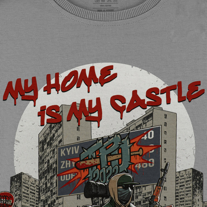 M-Tac футболка My Home is my Castle Oversize Light Grey 2XL