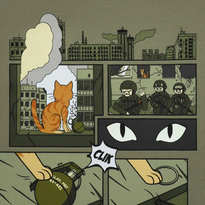 M-Tac футболка Orange Cat Cotton Hard Light Olive M