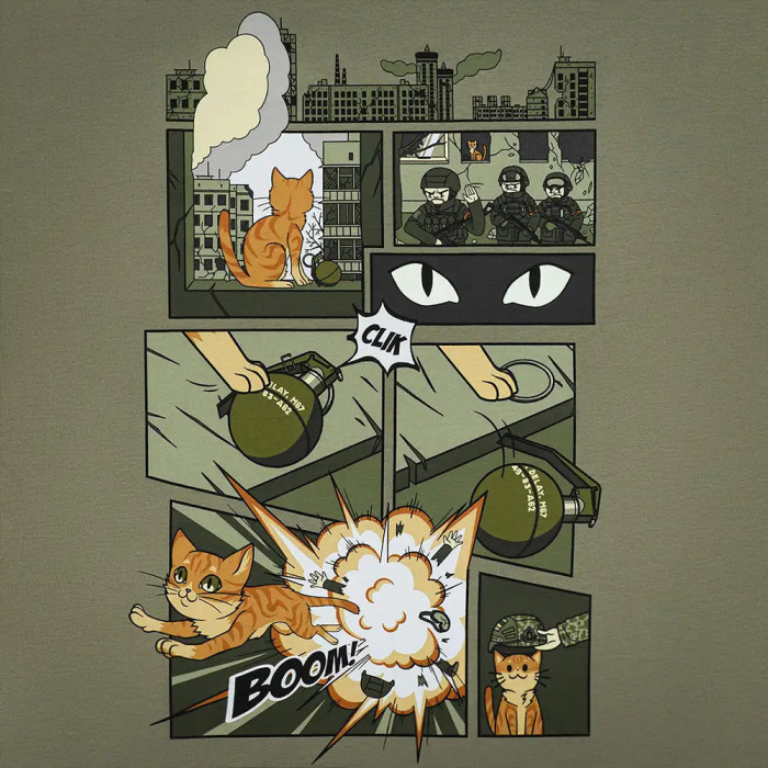M-Tac футболка Orange Cat Cotton Hard Light Olive M