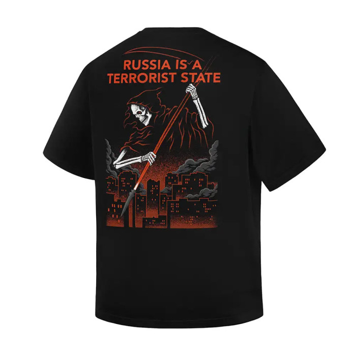 M-Tac футболка russia is a terrorist state Oversize Cotton Hard Black XS