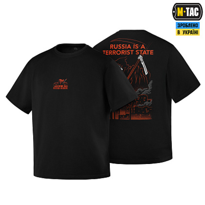 M-Tac футболка russia is a terrorist state Oversize Cotton Hard Black XS