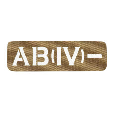 M-Tac нашивка група крові AB (IV) - наскрізна Laser Cut 25х80 Coyote