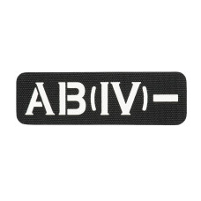 M-Tac нашивка група крові AB (IV) - наскрізна Laser Cut 25х80 Black