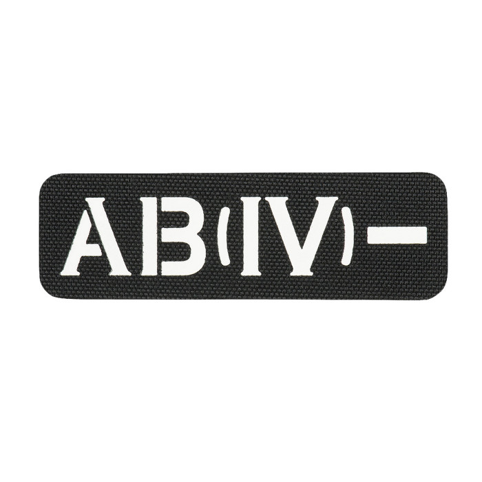 M-Tac нашивка група крові AB (IV) - наскрізна Laser Cut 25х80 Black
