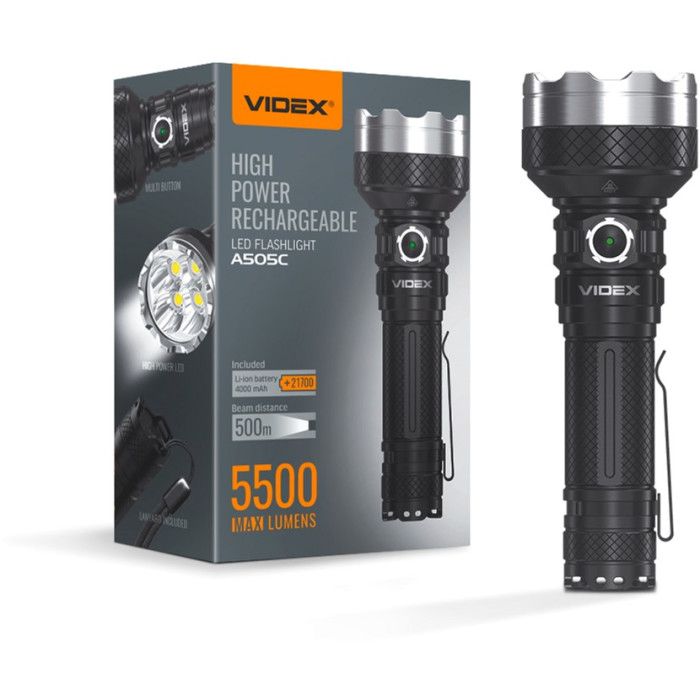 Ліхтар VIDEX портативний світодіодний 5500Lm 5000K  VLF-A505C