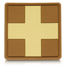 Нашивка Medic Cross Square PVC Coyote