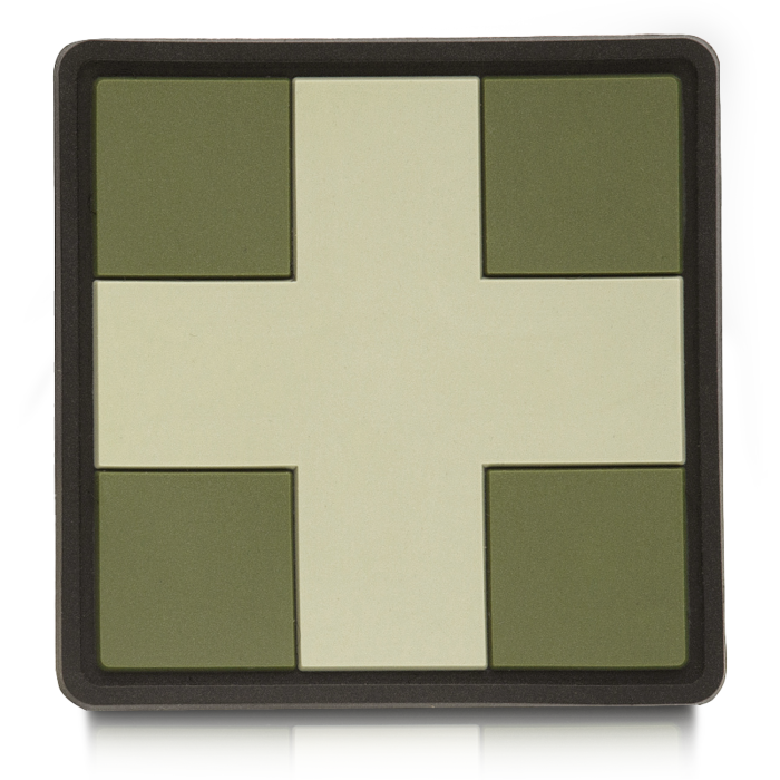 Нашивка Medic Cross Square PVC Coyote