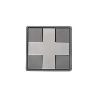 Нашивка Medic Cross Square PVC Grey