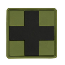 Нашивка Medic Cross Square PVC Olive/Black