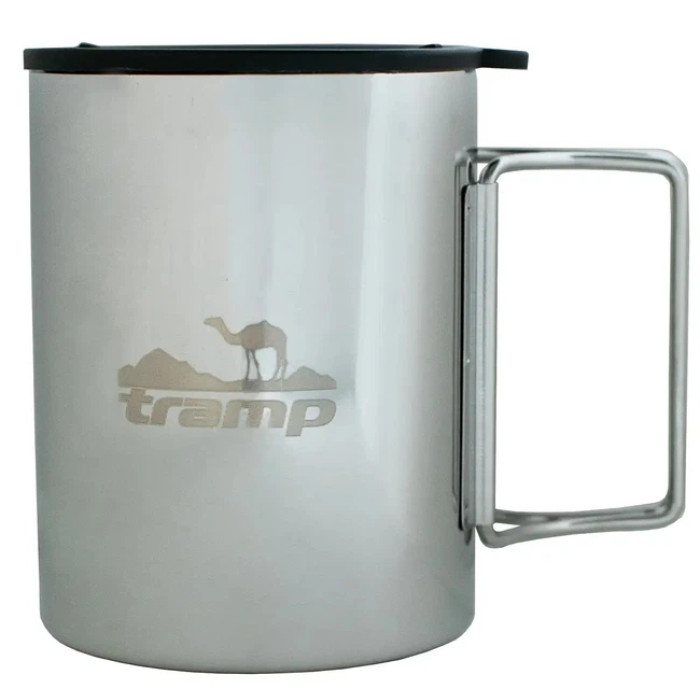 Термокружка TRAMP Grey 400 мл зі складними ручками та поїлкою UTRC-137-metal