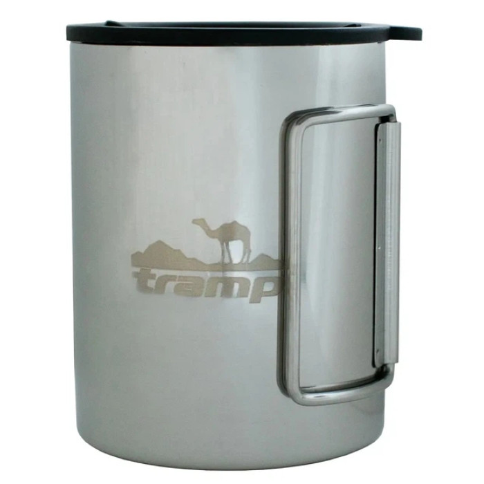 Термокружка TRAMP Grey 400 мл зі складними ручками та поїлкою UTRC-137-metal