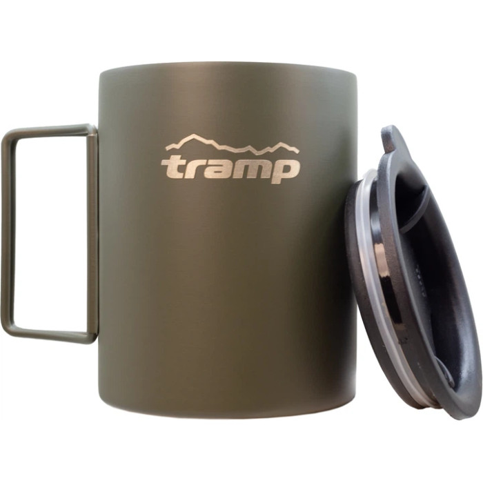 Термокружка TRAMP Olive 400 мл зі складними ручками та поїлкою UTRC-137