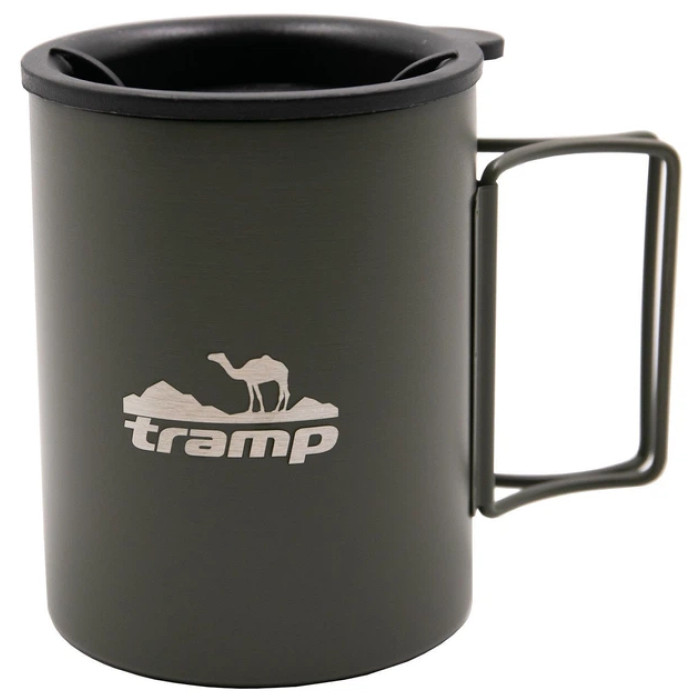 Термокружка TRAMP Olive 400 мл зі складними ручками та поїлкою UTRC-137