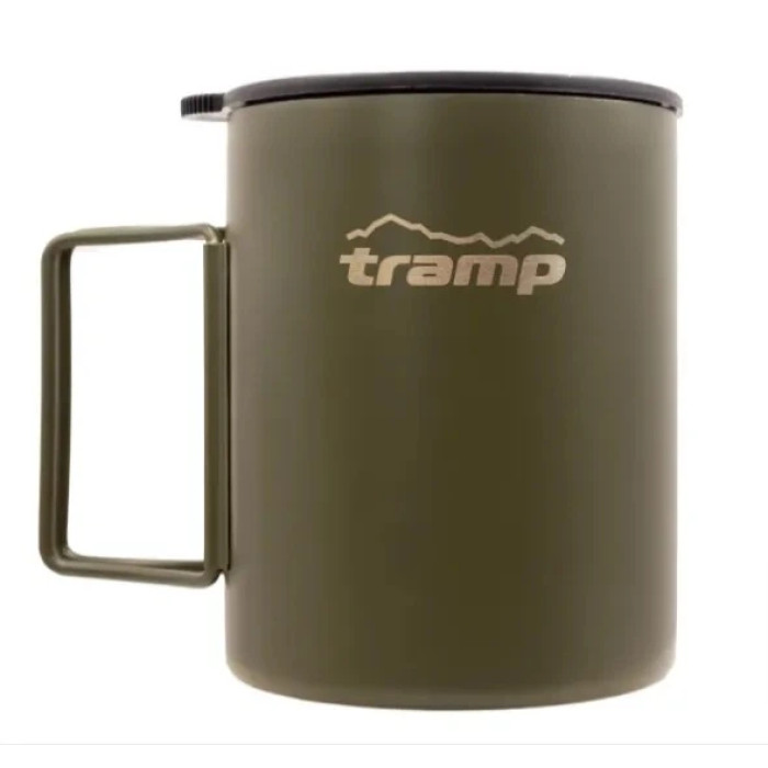 Термокружка TRAMP Olive і складаними ручками та поїлкою 500 мл  UTRC-142