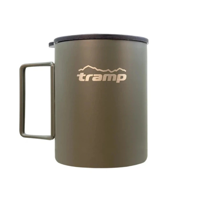 Термокружка TRAMP Olive 400 мл зі складними ручками та поїлкою UTRC-137