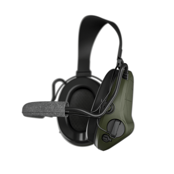 Активні навушники Sordin Supreme T2 Neckband із заднім тримачем під шолом - олива