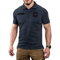 M-Tac поло Elite Tactical Coolmax Black/Dark Navy Blue L