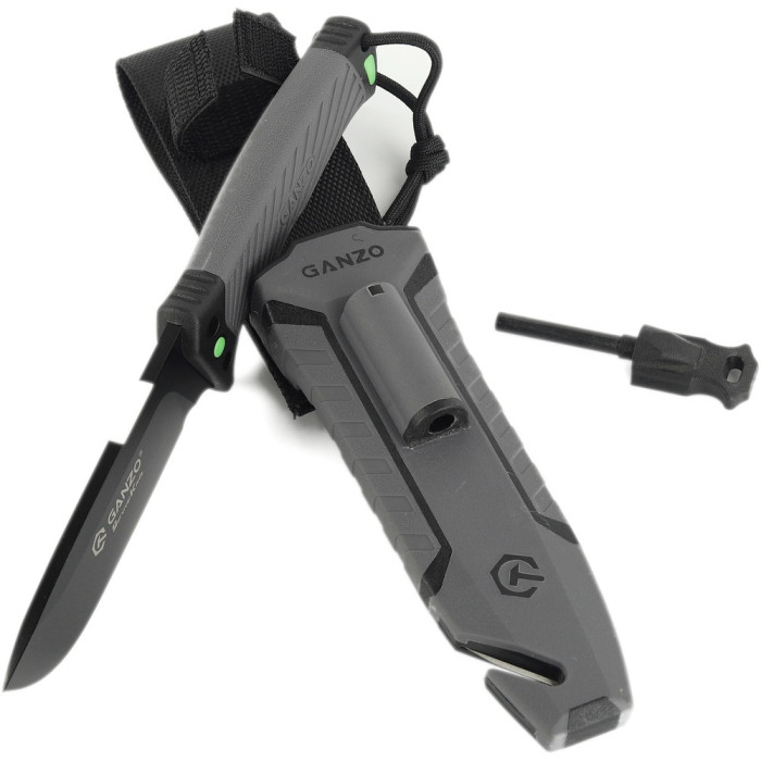 Ніж Ganzo Grey з паракордом G8012V2-GY
