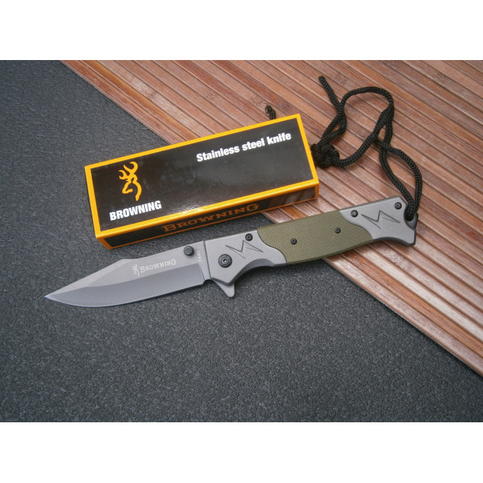 Ніж BROWNING Dark Olive складний з паракордом A00703/07126
