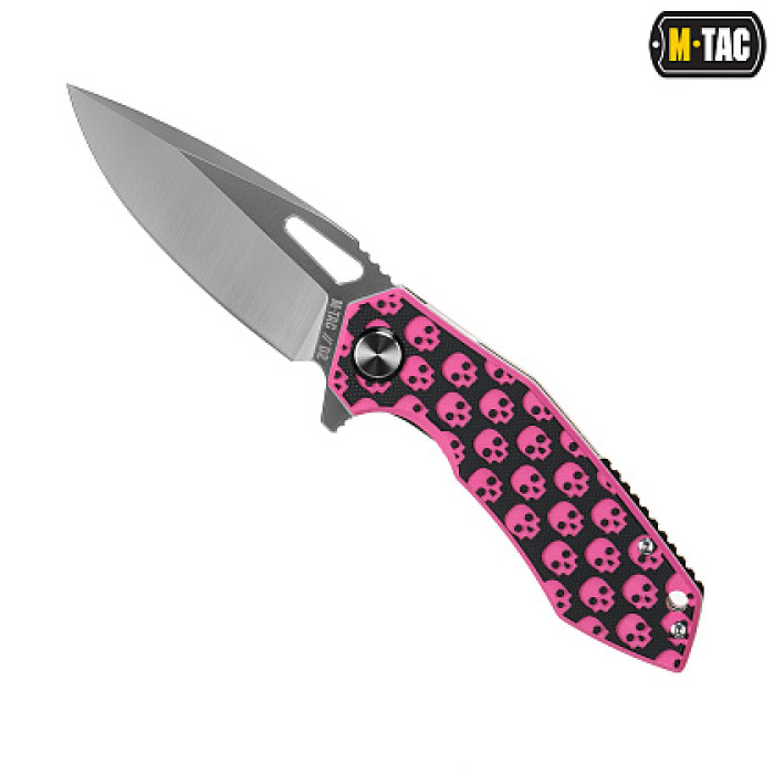 M-Tac ніж складний Type 12 Skull Black/Pink/Steel