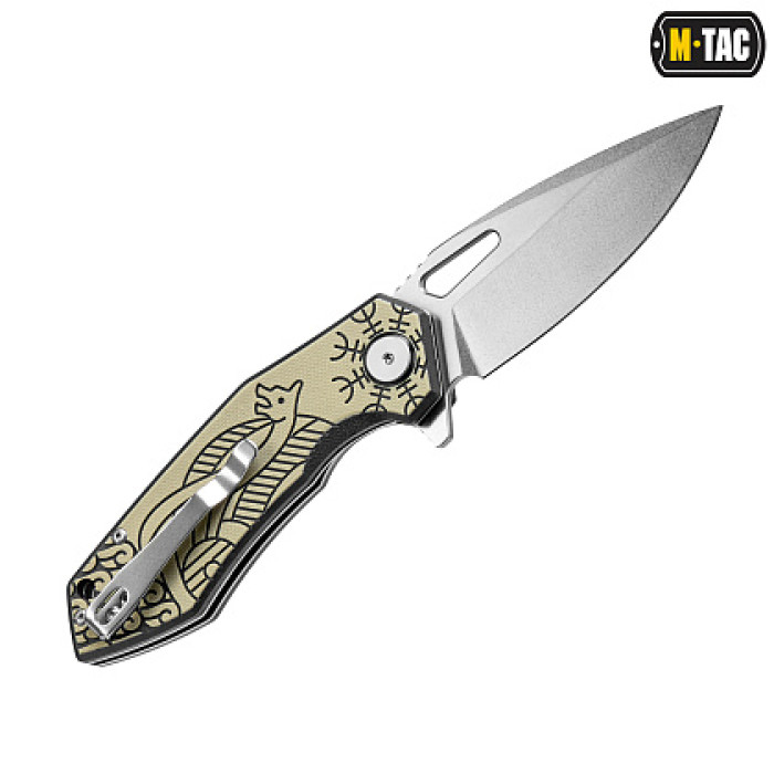 M-Tac ніж складний Type 12 Scandinavian Stonewash Black/Sand