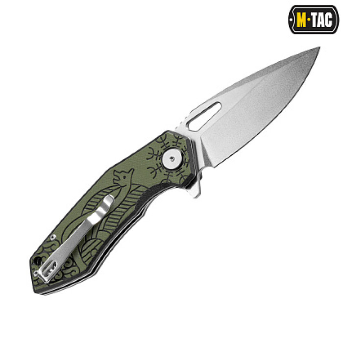 M-Tac ніж складний Type 12 Scandinavian Stonewash Black/Olive