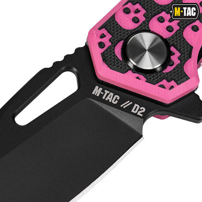 M-Tac ніж складний Type 12 Skull Black/Pink