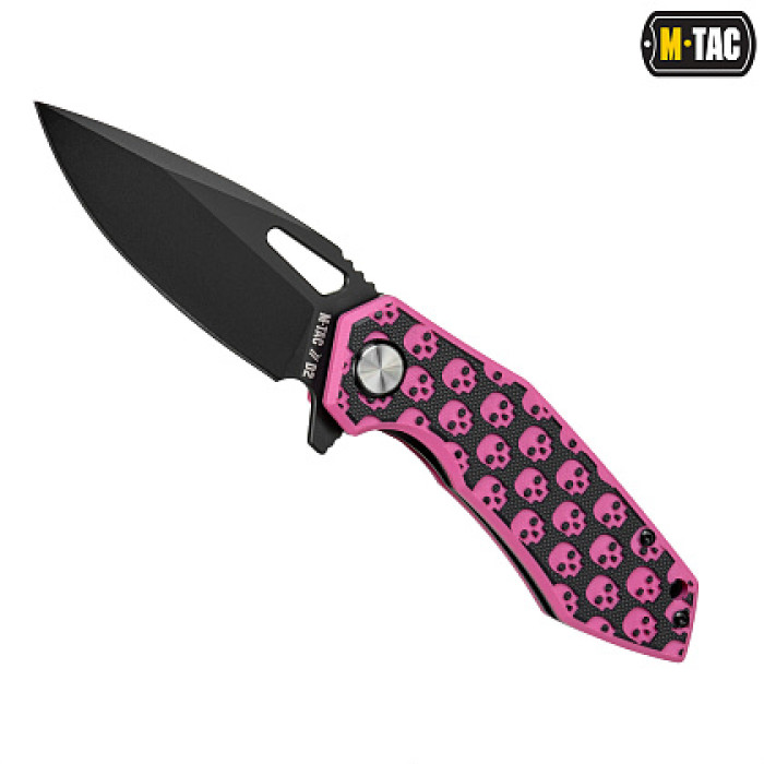 M-Tac ніж складний Type 12 Skull Black/Pink