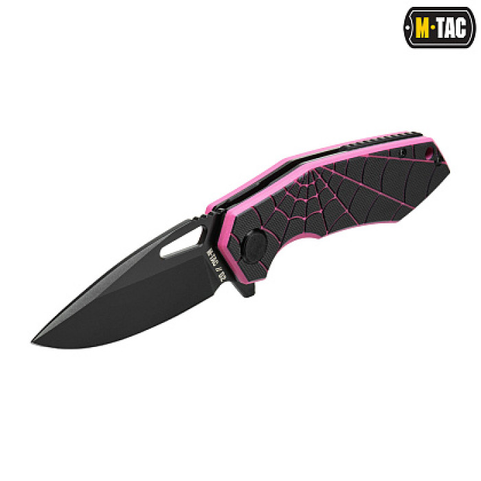 M-Tac ніж складний Type 12 Spider Web Black/Pink
