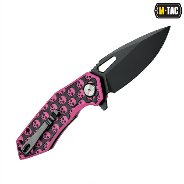 M-Tac ніж складний Type 12 Skull Black/Pink