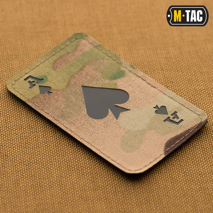 M-Tac нашивка Ace of Spades Laser Cut Multicam/Black