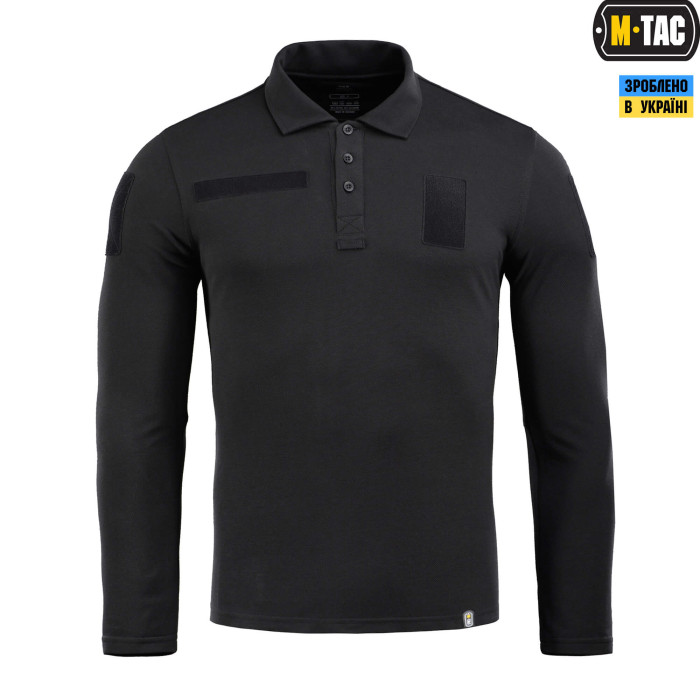 M-Tac поло тактичне довгий рукав 65/35 Black S
