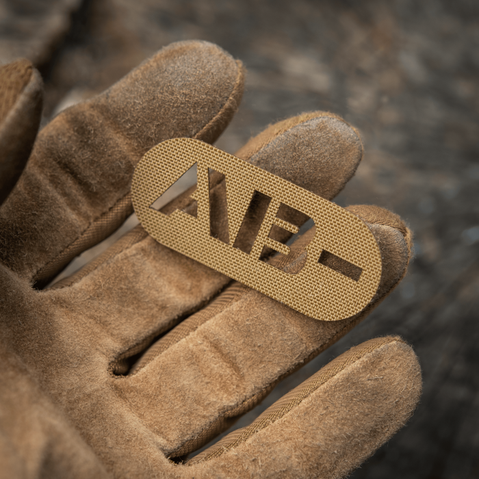 M-Tac нашивка група крові AB- наскрізна Laser Cut Coyote