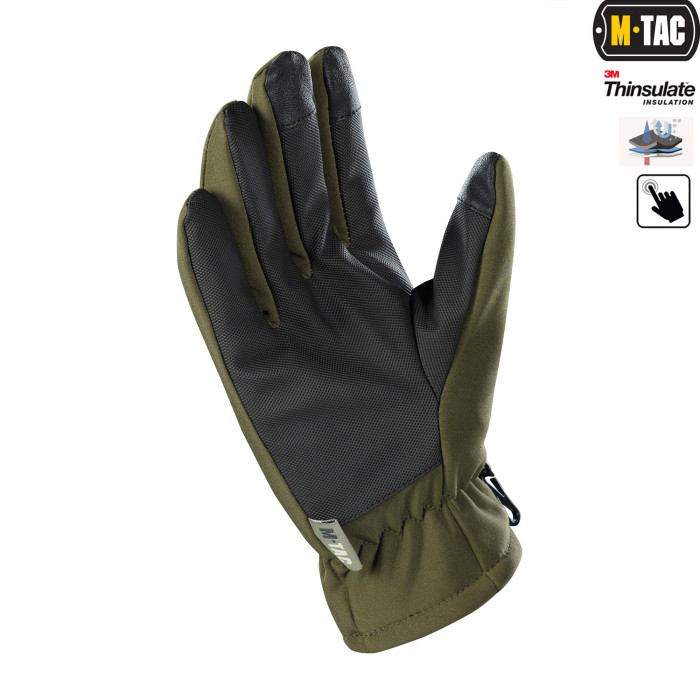 M-Tac рукавички Soft Shell Thinsulate Olive L