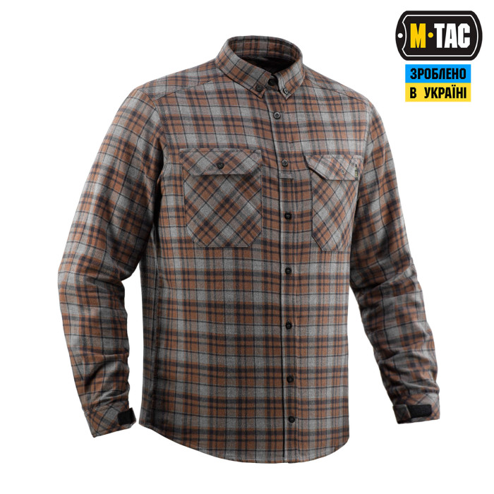 M-Tac сорочка Lumberjack Merino Cold Weather Gray/Brown 2XL/R