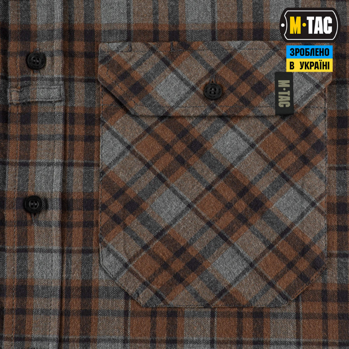 M-Tac сорочка Lumberjack Merino Cold Weather Gray/Brown 2XL/R