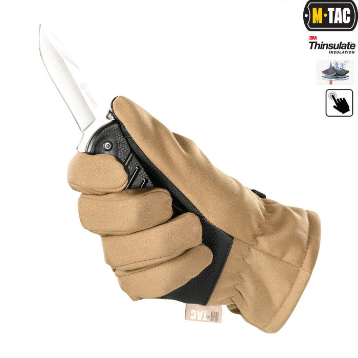 M-Tac рукавички Soft Shell Thinsulate Coyote Brown L