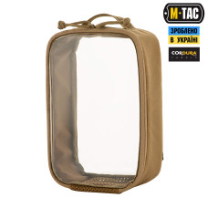 M-Tac органайзер утилітарний прозорий Elite Medium (26х11 см) Coyote