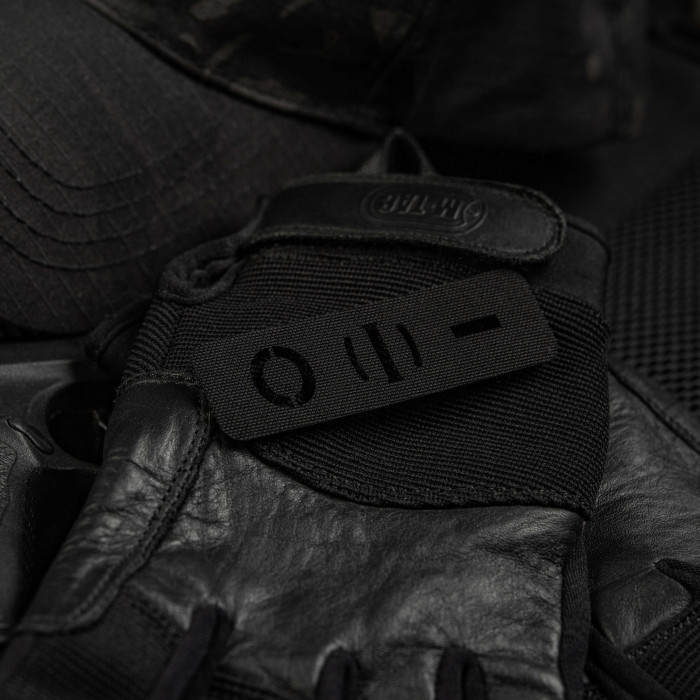 M-Tac нашивка група крові O (I) - наскрізна Laser Cut 25х80 Black