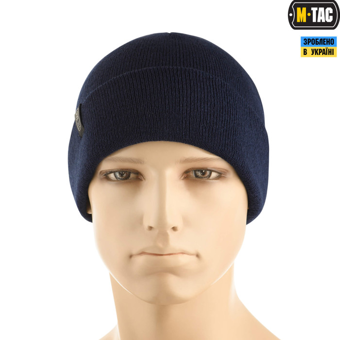 M-Tac шапка тонка в'язка 100% акрил Dark Navy Blue L/XL