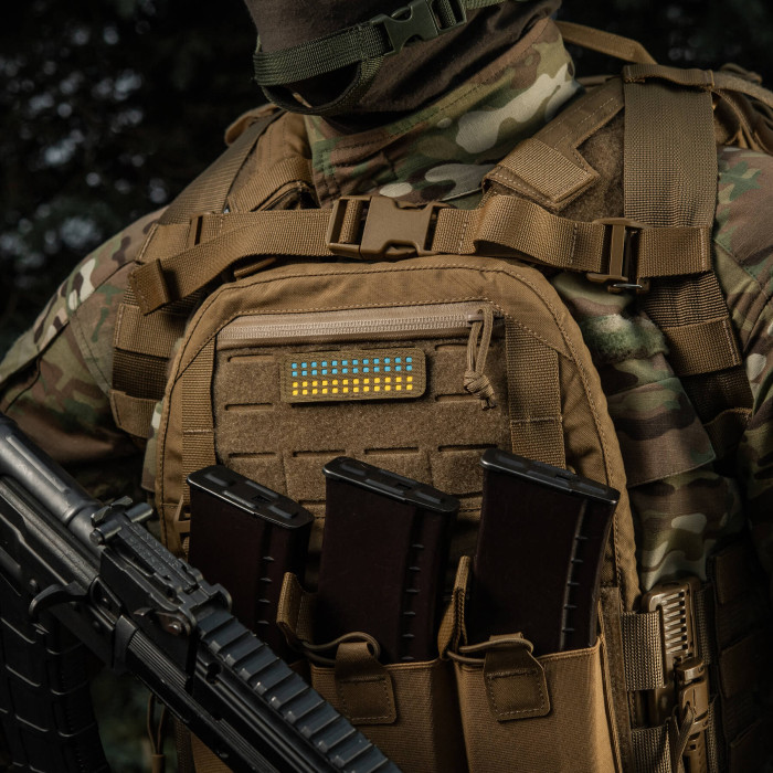 M-Tac нашивка прапор України 25х80 Laser Cut Coyote/Yellow/Blue/GID